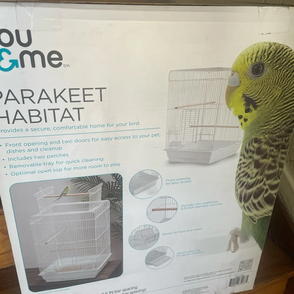 You & Me Parakeet Habitat in White